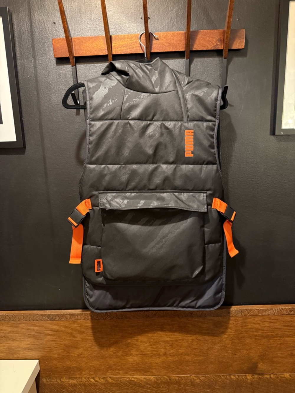 Puma Black Vest with Orange Strap Accents